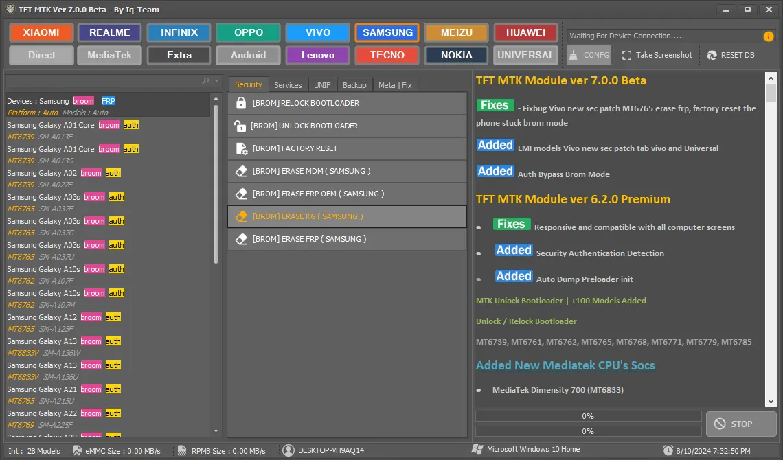 TFT MTK Module Tool v7.0.0